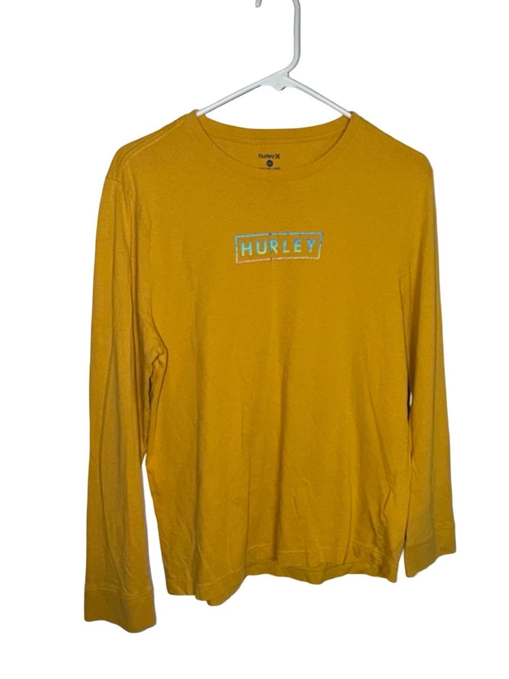 Hurley Men's Long Sleeve Tee in Mustard